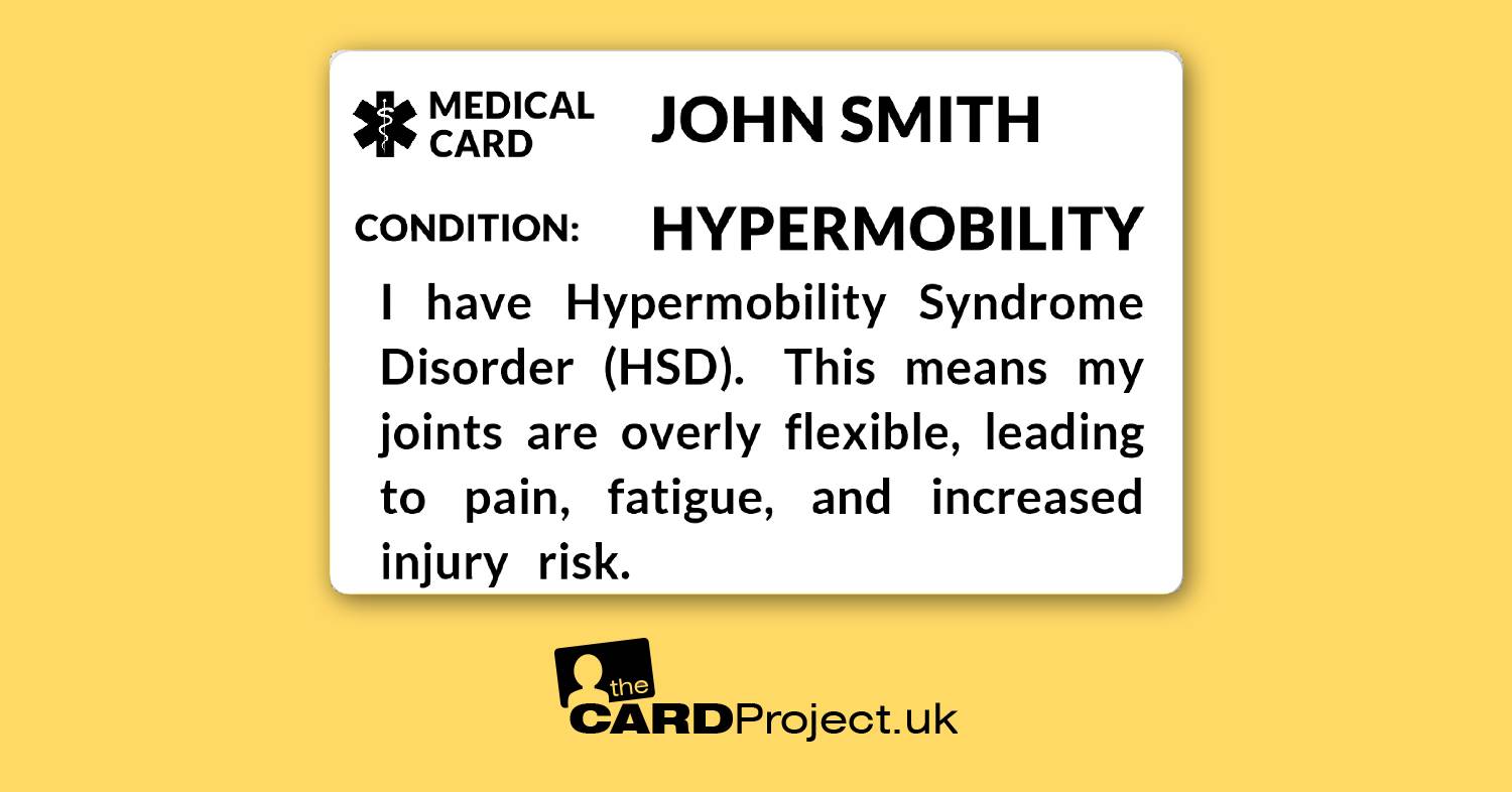 Hypermobility Medical Mono ID Card